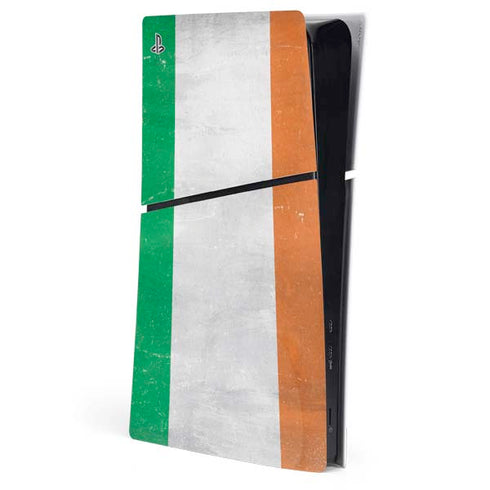 Ireland Flag Distressed PS5 Slim Digital Edition Console Skin